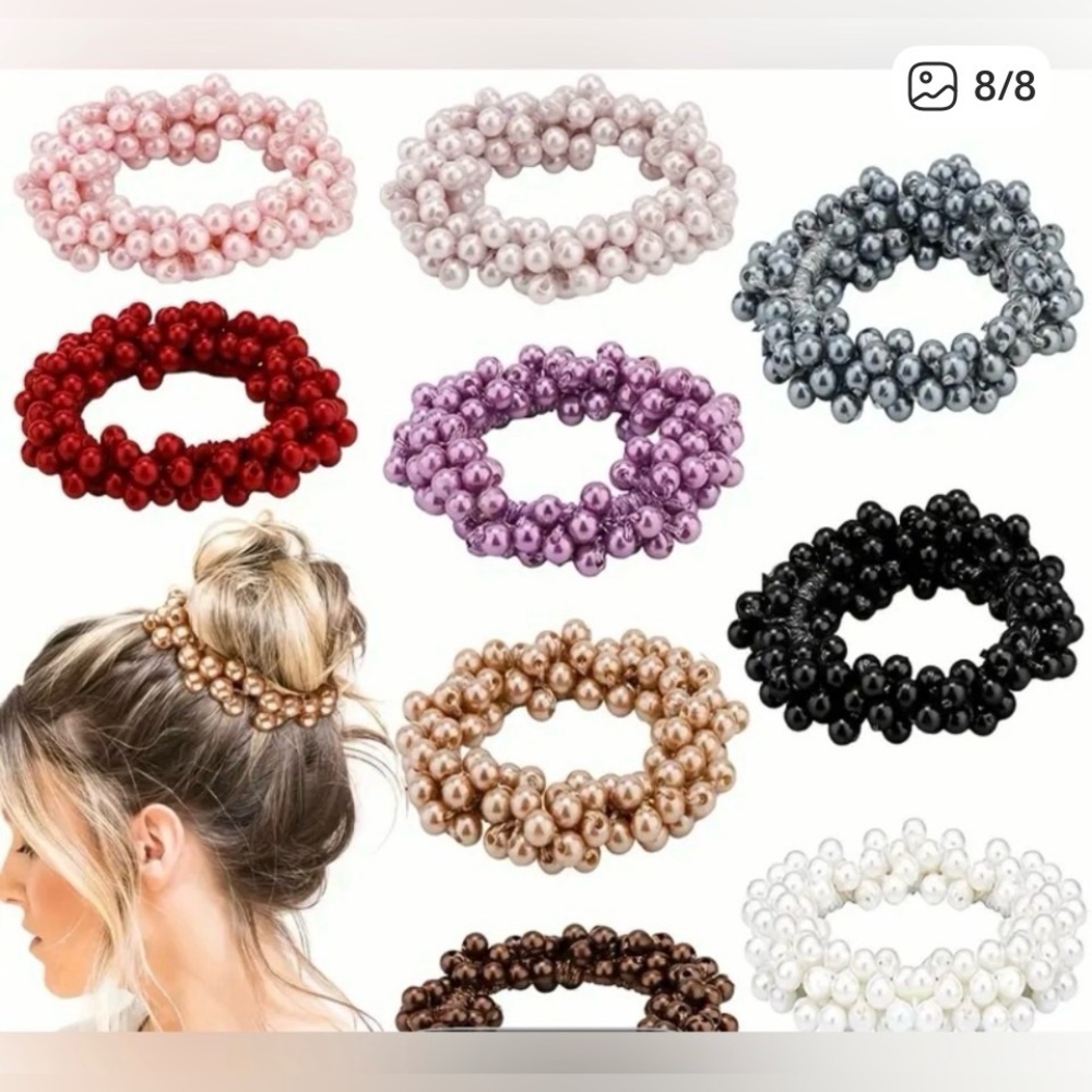 Pick 3 of Aili’s Corner Imitation Pearl Hair Ties, New